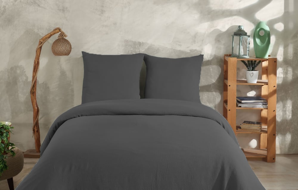 Parure de lit 2 personne 240x220 cm gaze de coton