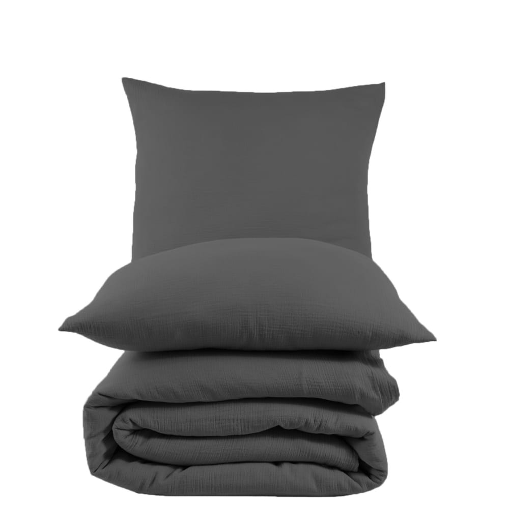 Parure de lit 2 personne 240x220 cm gaze de coton — vue 4