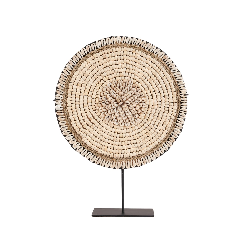 Objet décoratif coquillage marron et blanc 30x7x40cm — Beyit