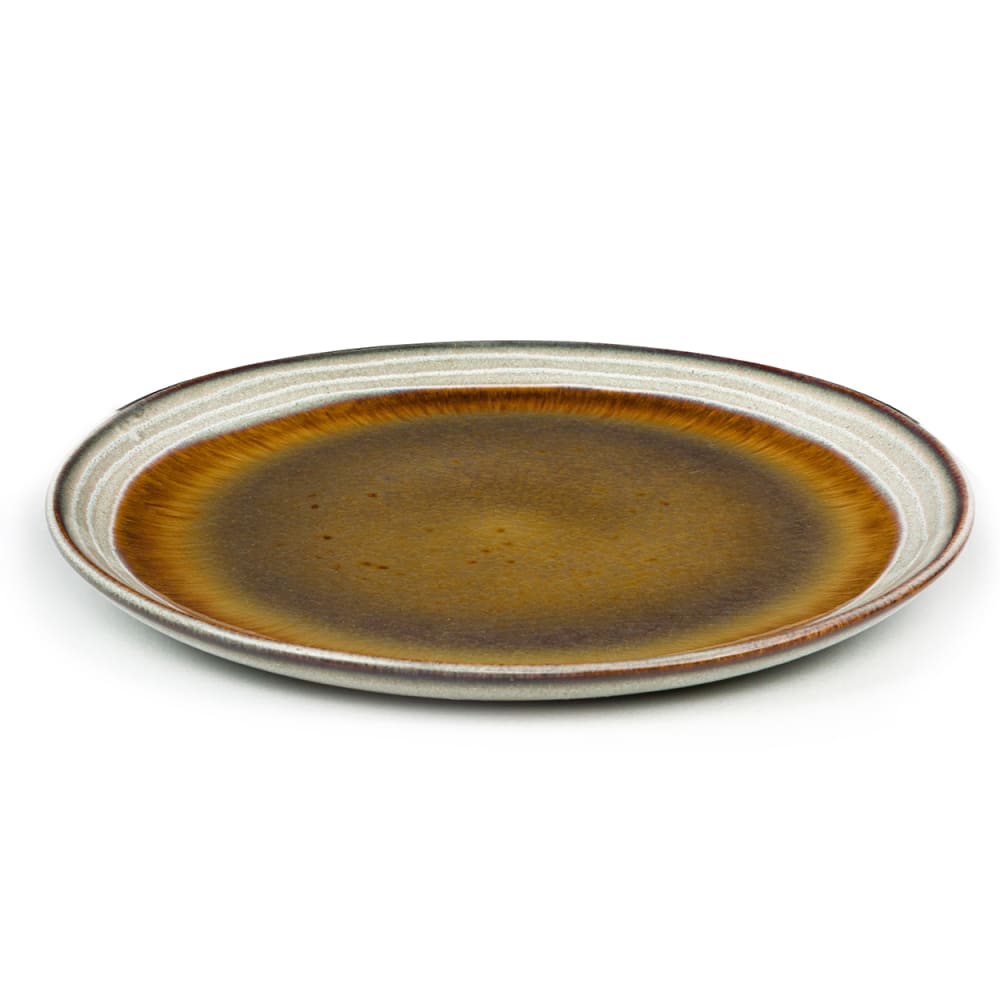 Assiette grès multicolore 21x21x2cm Assiette grès multicolore 21x21x2cm