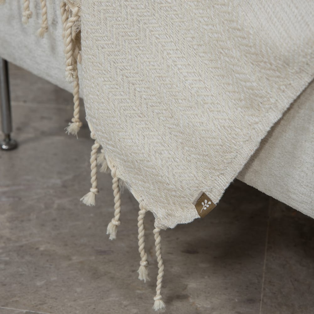 Plaid coton lin 160x250 — vue 4