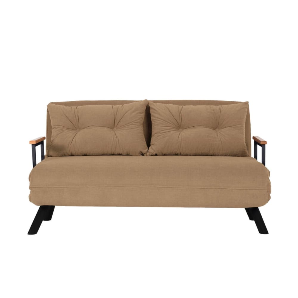 Canapé lit 2 places convertible L133 cm - Taupe