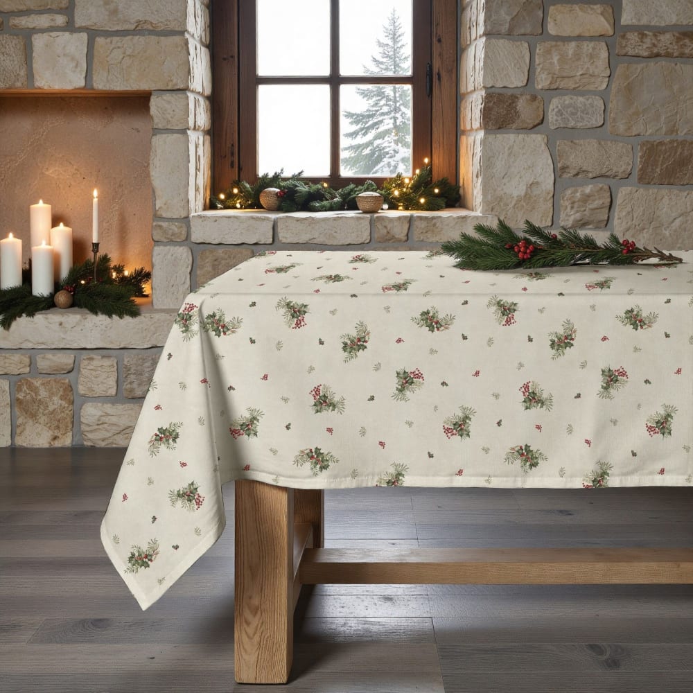 Muare Home Fleckenabweisende Tischdecke, 100% Baumwolle mehrfarbig 200x155 cm - Baumwolle
