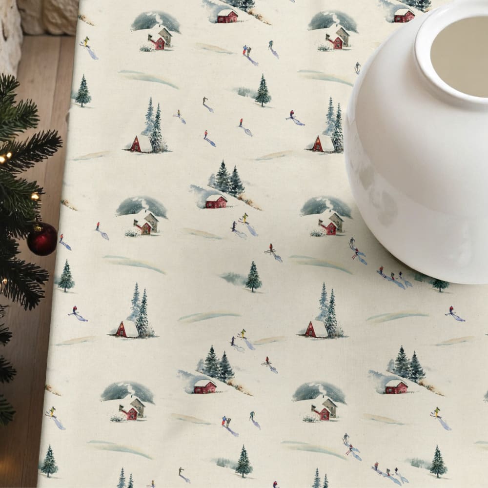 Nappe de Noël anti-taches 100% coton multicolore 100x155 cm