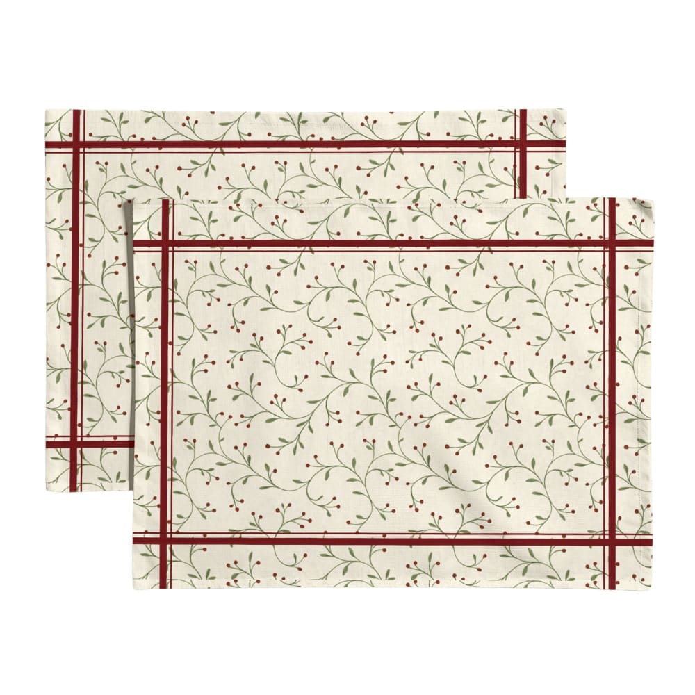 Lot de 2 sets de tables résistant anti-taches multicolore 35x50 cm