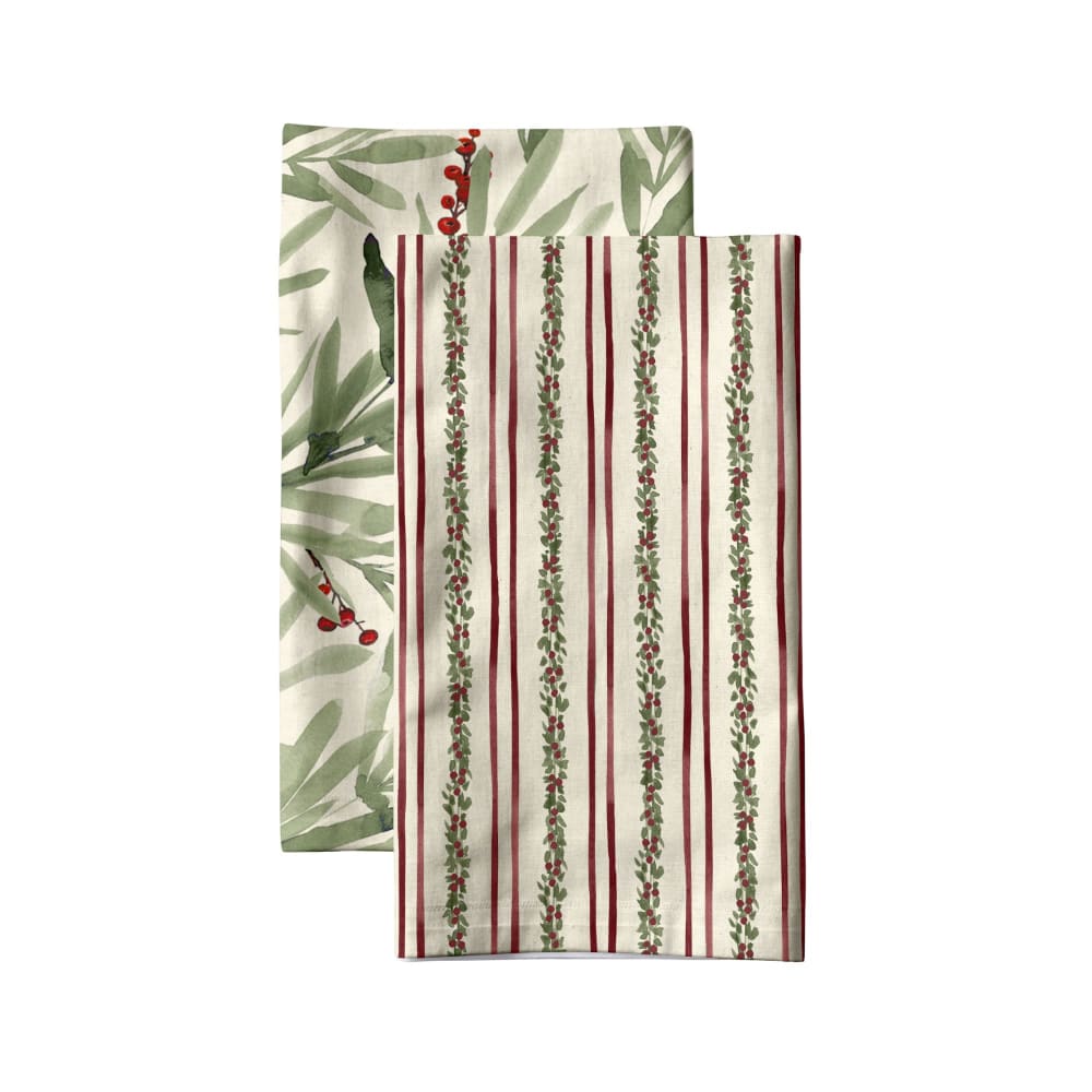 Torchons de cuisine 100% coton (x2) multicolore 44x60 cm