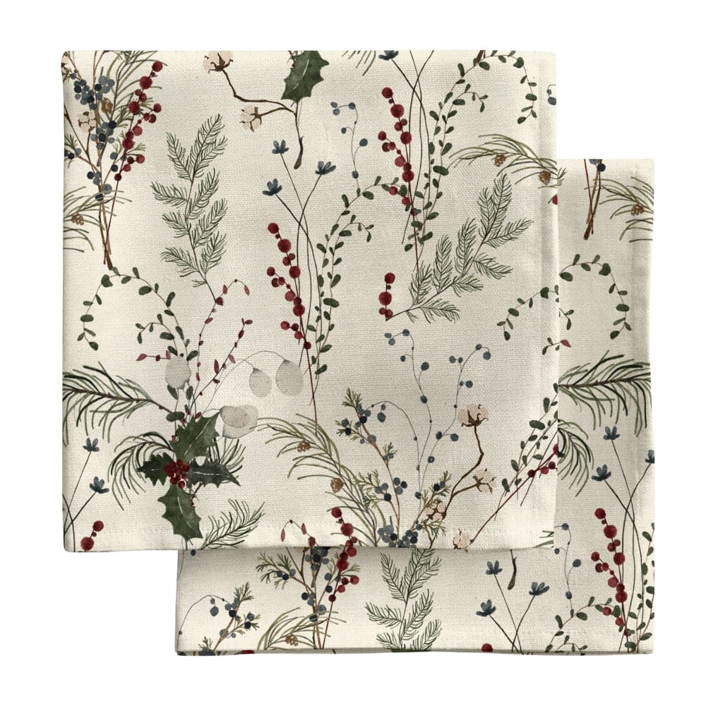 Serviettes 100 % coton (x2) multicolore 43x43 cm