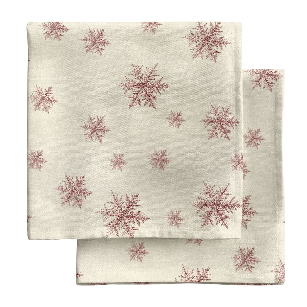 Serviettes 100 % coton (x2) rouge 43x43 cm Serviettes 100 % coton (x2) rouge 43x43 cm
