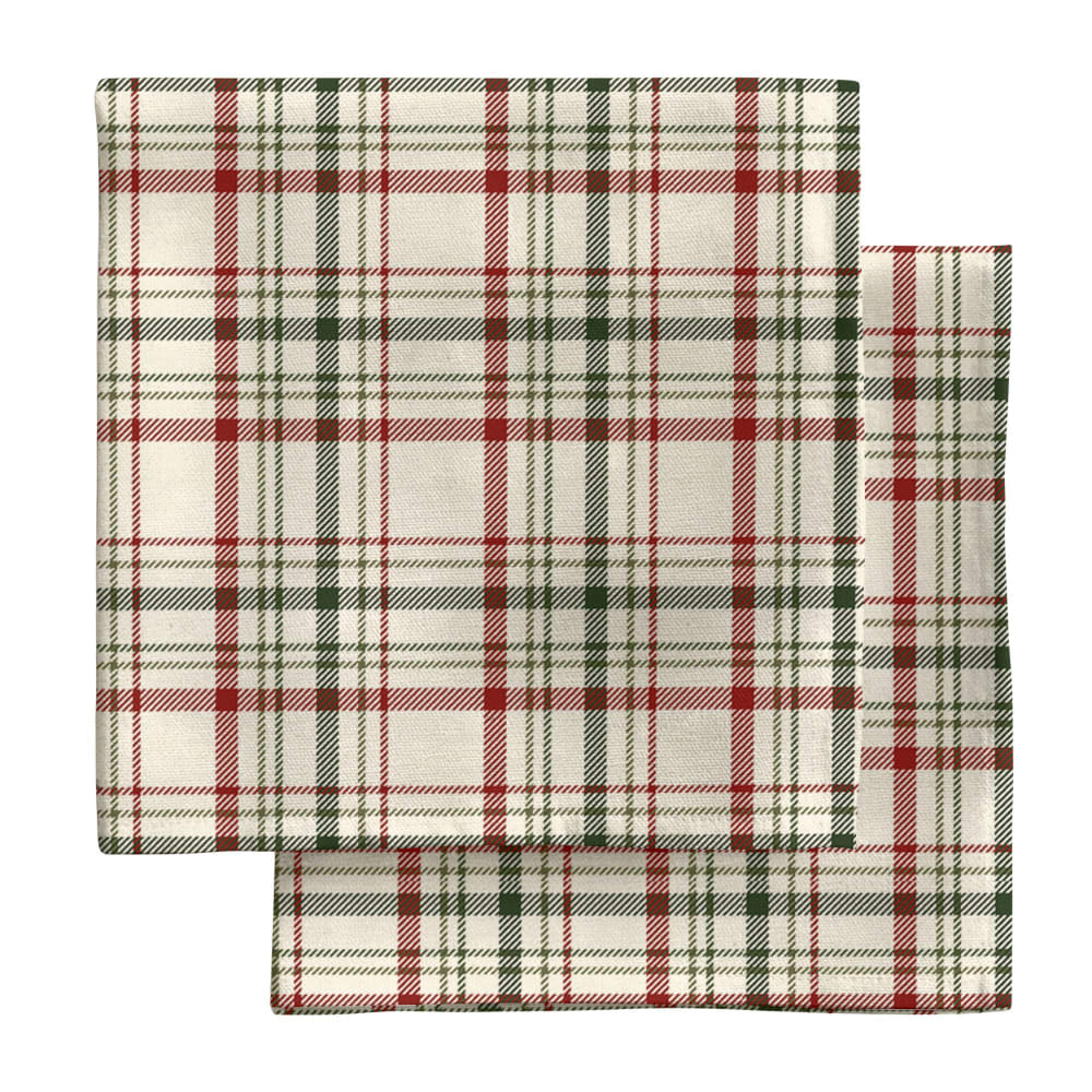 Serviettes 100 % coton (x2) multicolore 43x43 cm Serviettes 100 % coton (x2) multicolore 43x43 cm