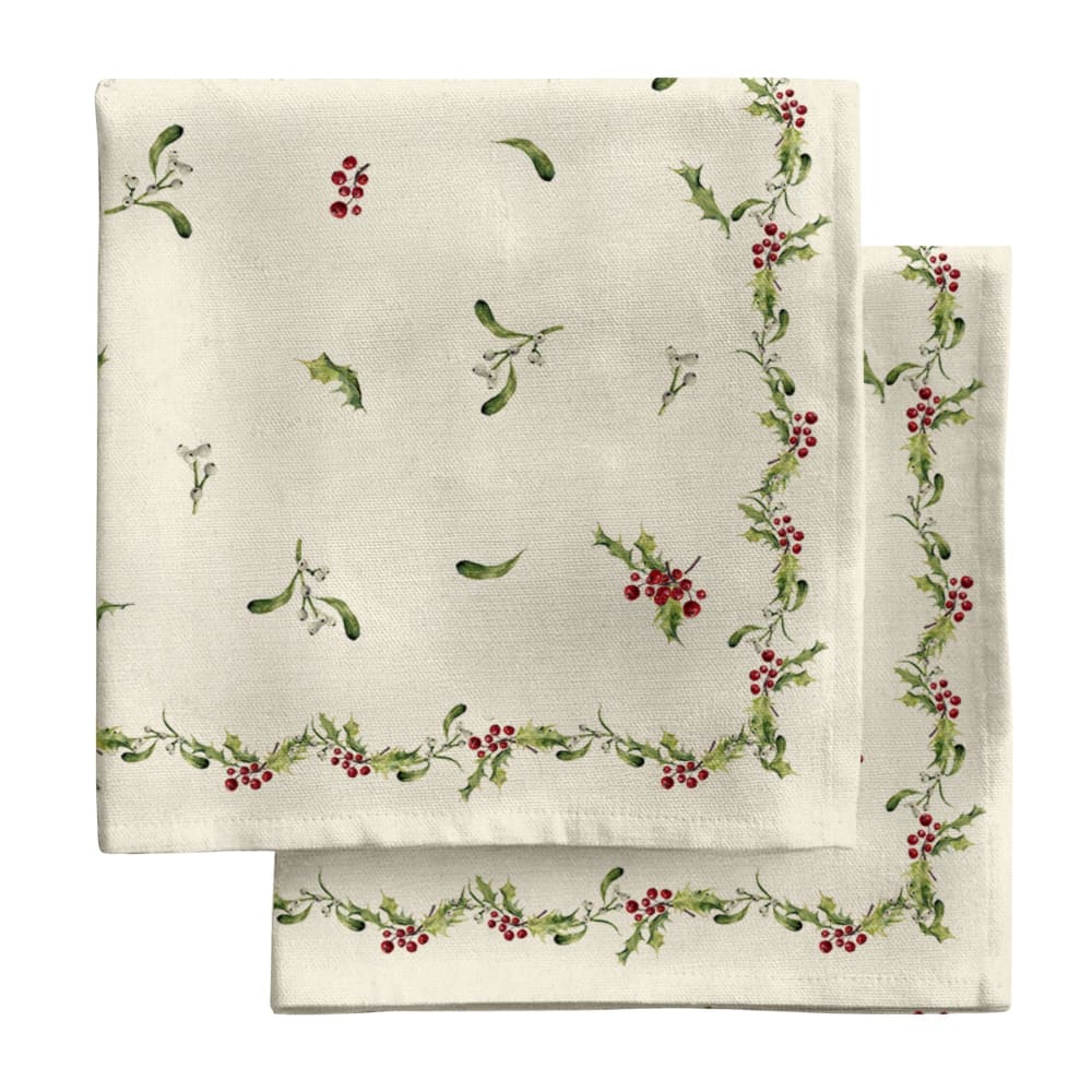 Serviettes 100 % coton (x2) multicolore 43x43 cm Serviettes 100 % coton (x2) multicolore 43x43 cm