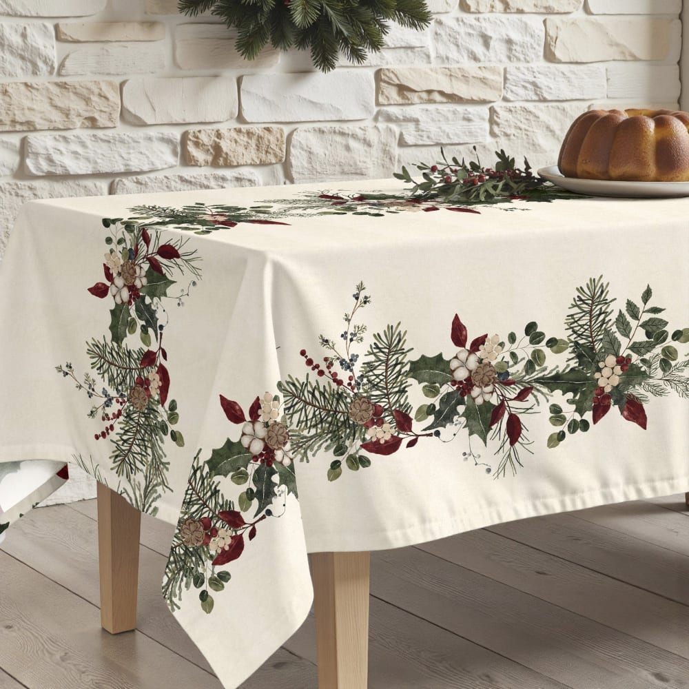 Muare Home Fleckenabweisende Tischdecke, 100% Baumwolle mehrfarbig 100x155 cm - Baumwolle