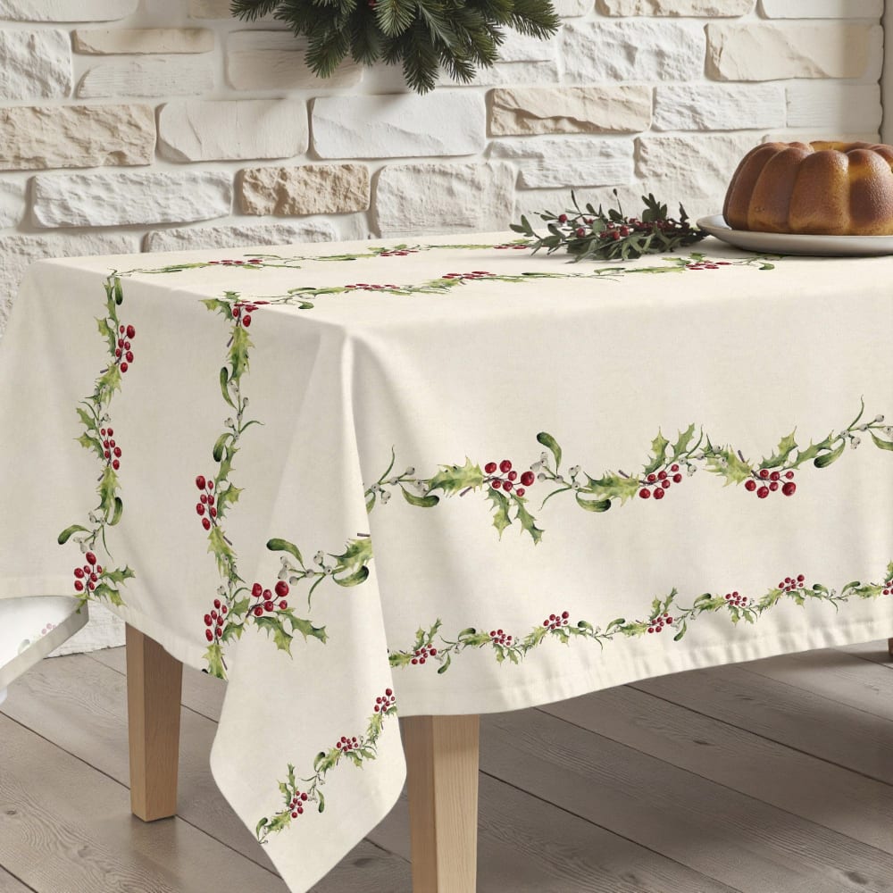 Muare Home Fleckenabweisende Tischdecke, 100% Baumwolle mehrfarbig 155x155 cm - Baumwolle
