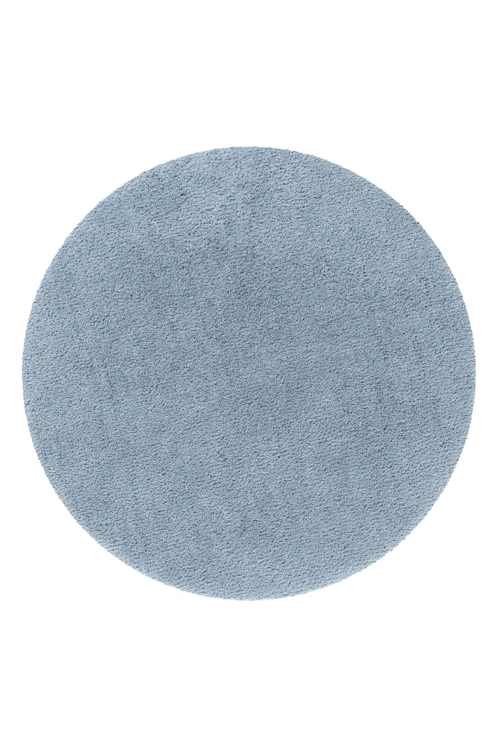 Homie Living Runde Badematte uni aus Polyester blaugrau 90 cm style modern Öko-Tex Zertifikat - Pes - Polyester