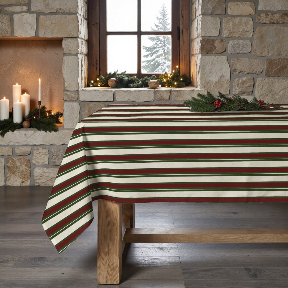 Muare Home Fleckenabweisende Tischdecke, 100% Baumwolle mehrfarbig 155x155 cm - Baumwolle