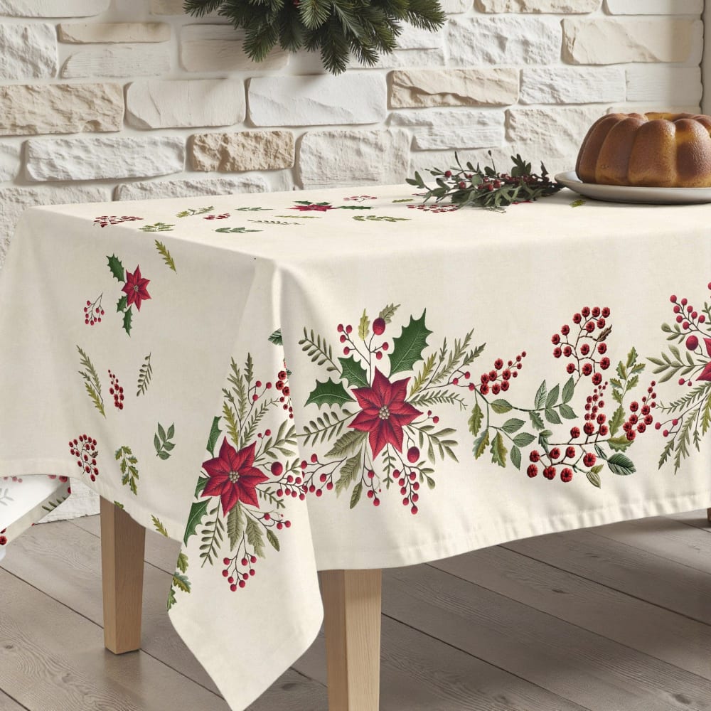 Muare Home Fleckenabweisende Tischdecke, 100% Baumwolle mehrfarbig 100x155 cm - Baumwolle