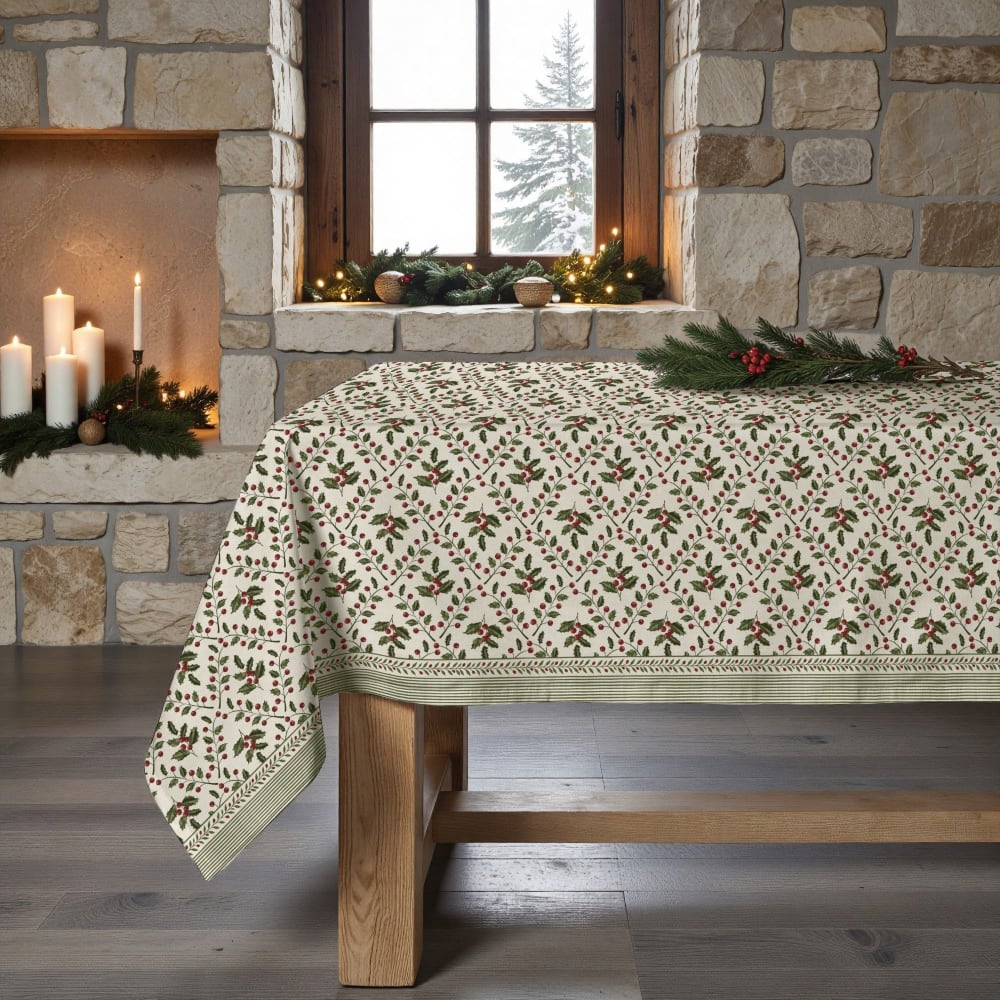 Muare Home Fleckenabweisende Tischdecke, 100% Baumwolle mehrfarbig 250x155 cm - Baumwolle