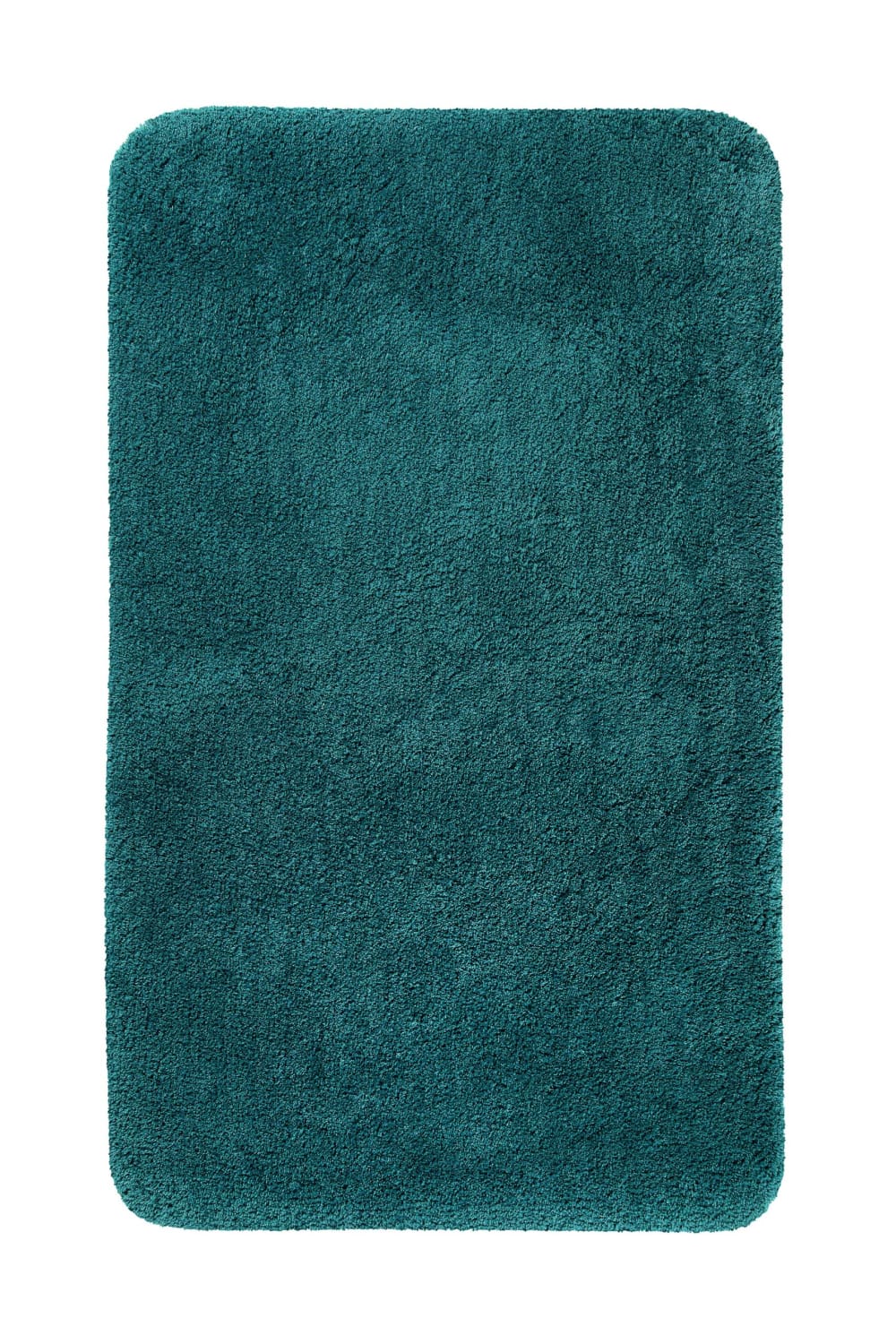 Tapis de bain uni en polyester vert pétrole 70x120