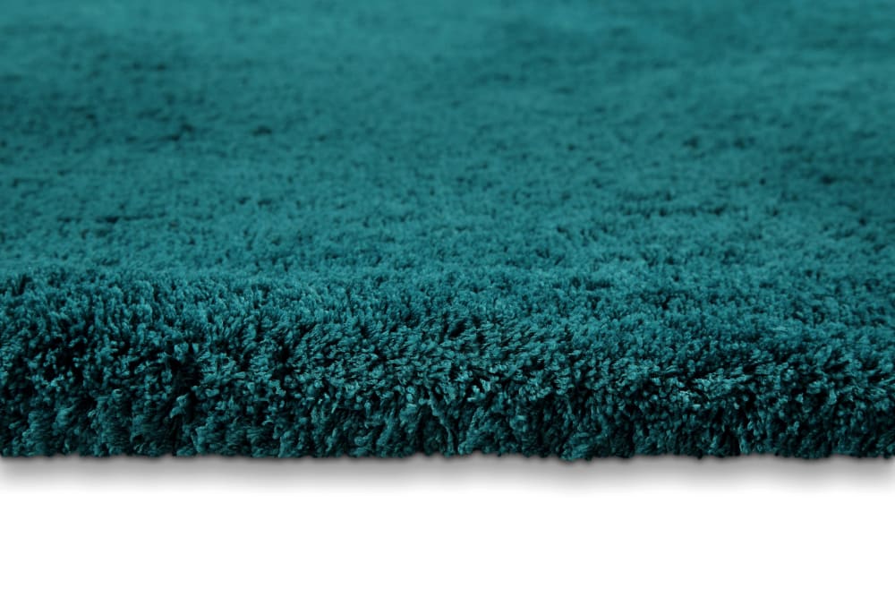Tapis de bain uni en polyester vert pétrole 70x120 — vue 4