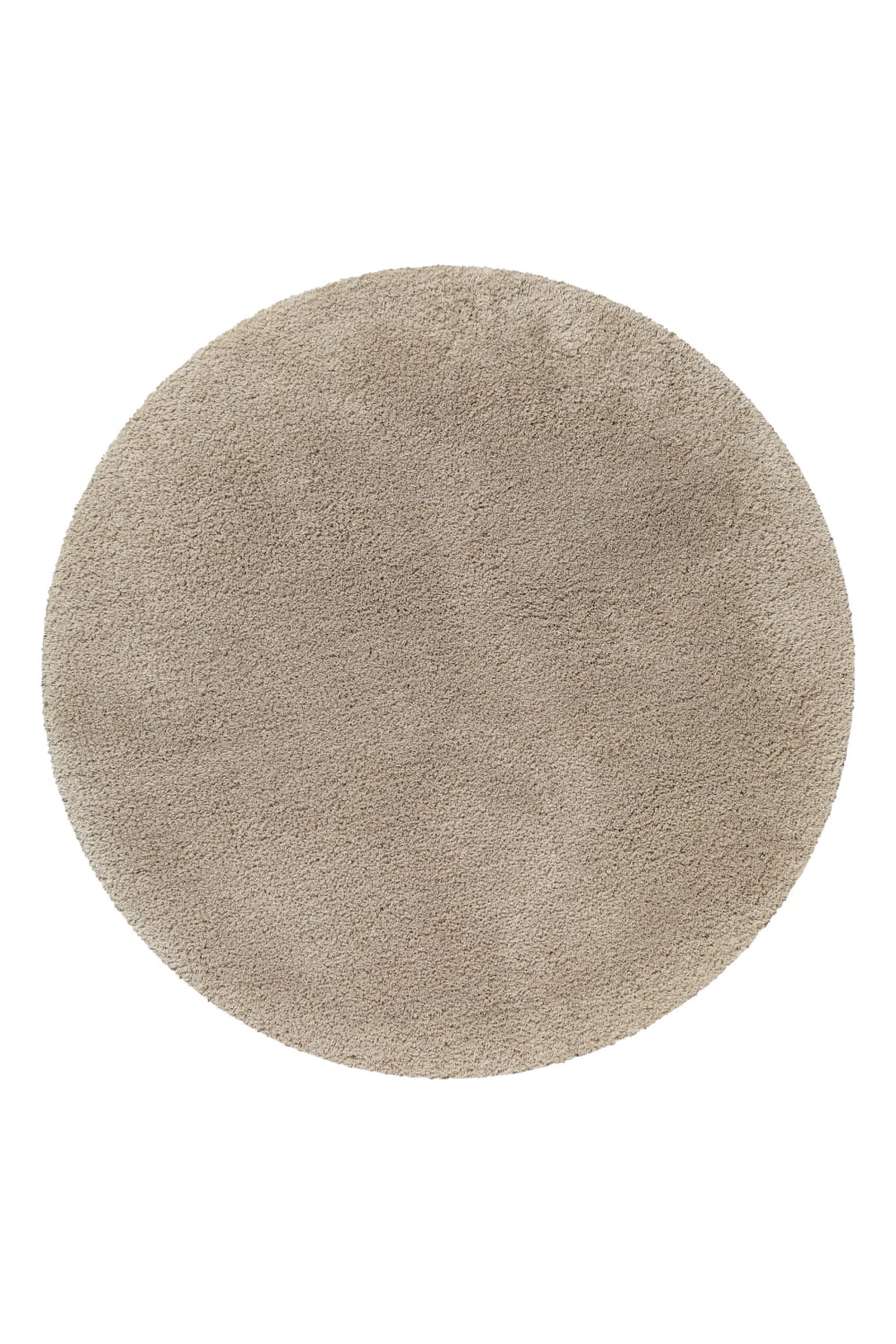 Homie Living Runde Badematte uni aus Polyester helltaupe 90 cm style modern Öko-Tex Zertifikat - Pes - Polyester
