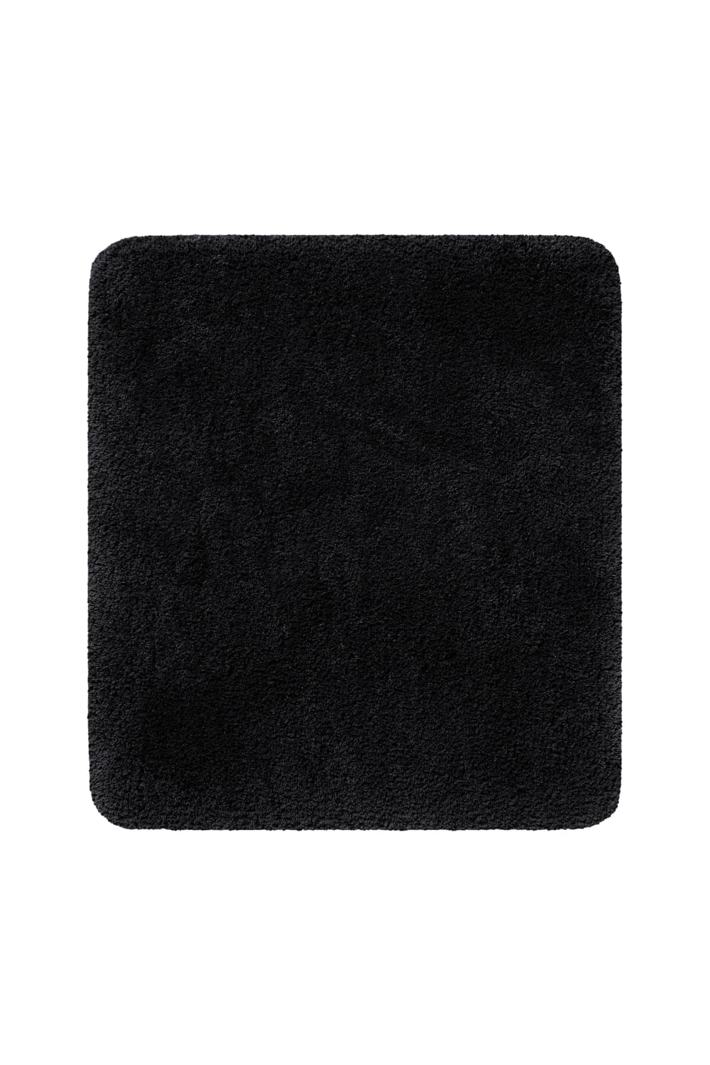 Tapis de bain uni en polyester anthracite 55x65
