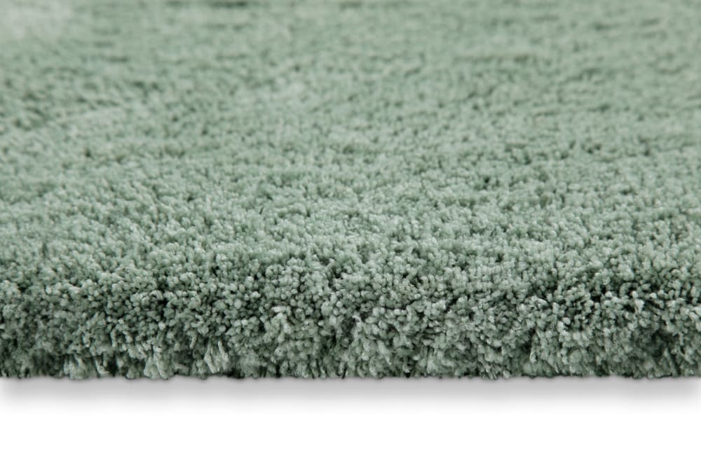Tapis de bain uni en polyester vert sauge 70x120 — vue 4
