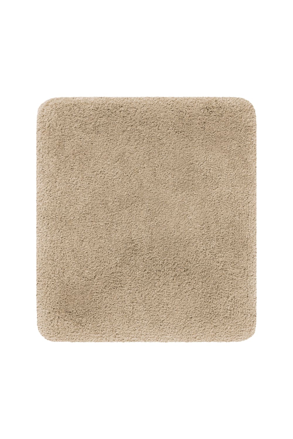 Tapis de bain uni en polyester beige capuccino 55x65