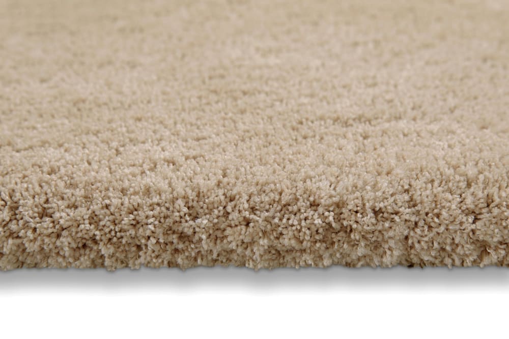 Tapis de bain uni en polyester beige capuccino 55x65 — vue 4
