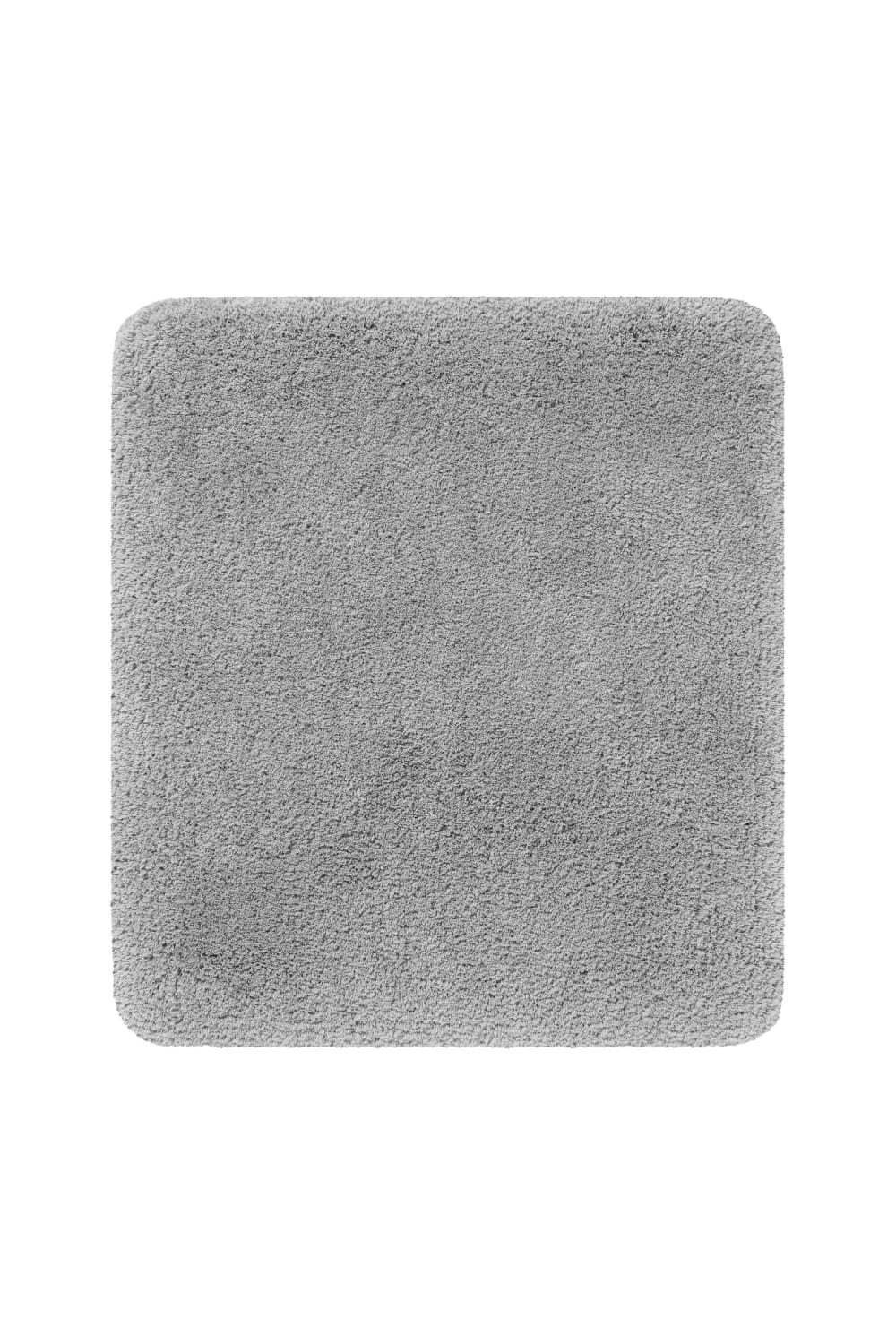 Tapis de bain uni en polyester gris 55x65 cm Tapis de bain uni en polyester gris 55x65 cm