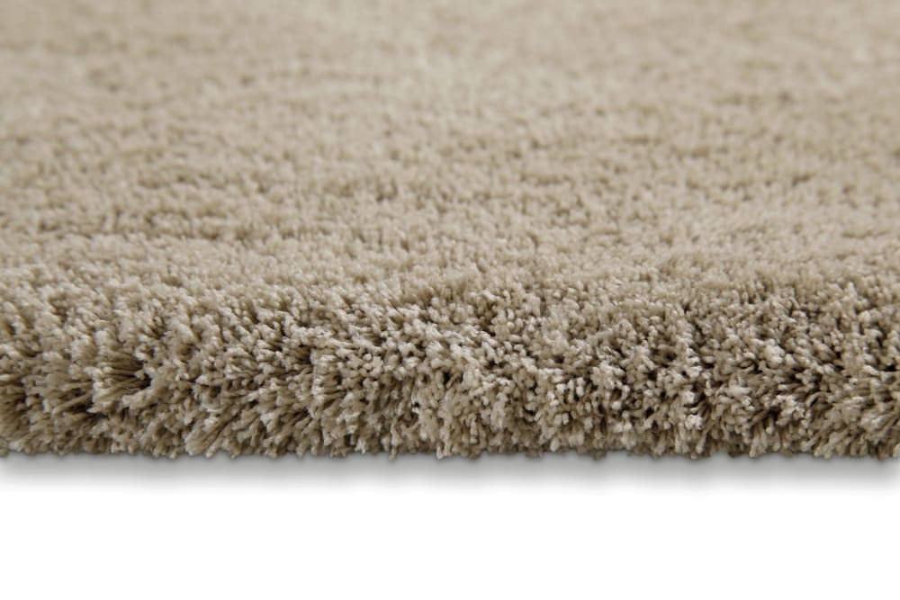 Tapis de bain uni en polyester taupe clair 70x120 — vue 4