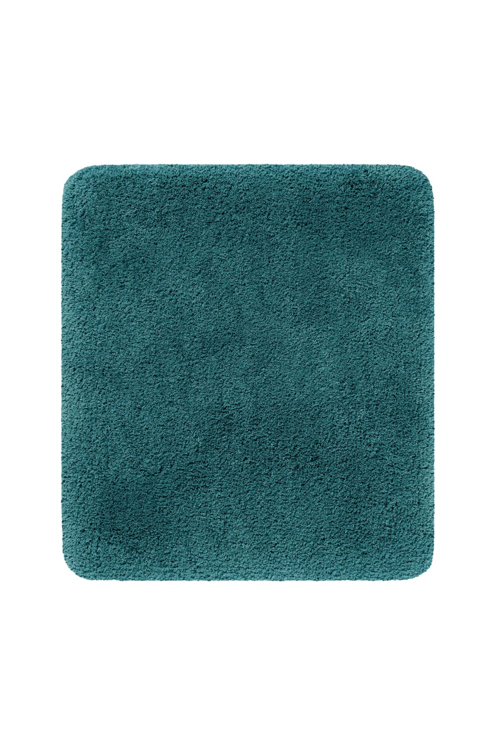 Tapis de bain uni en polyester vert pétrole 55x65