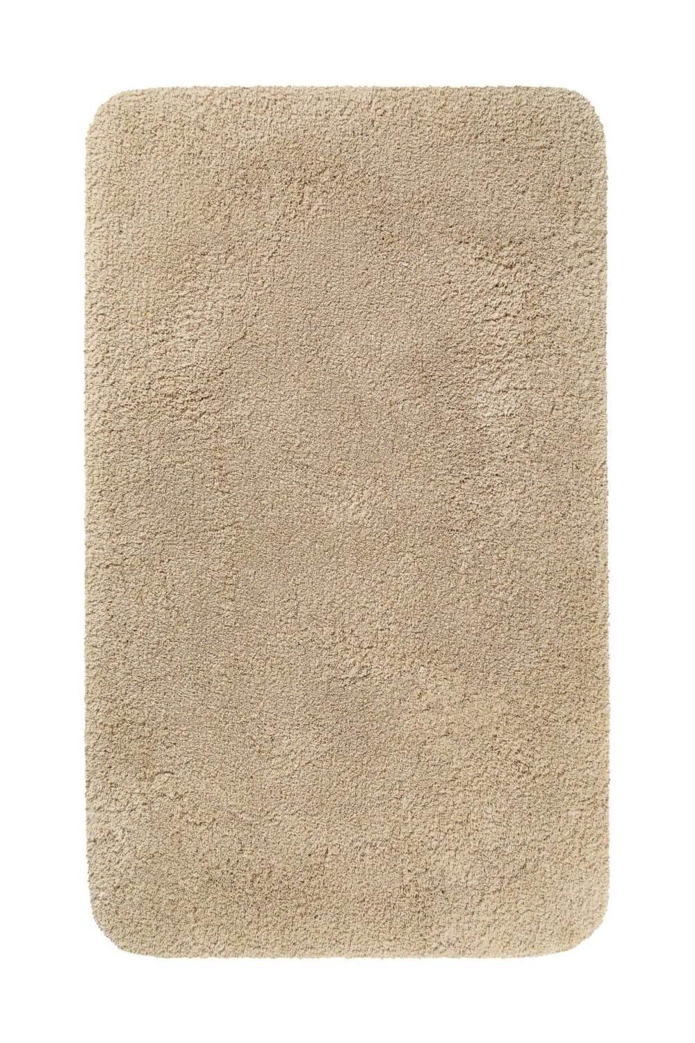 Tapis de bain uni en polyester beige capuccino 70x120