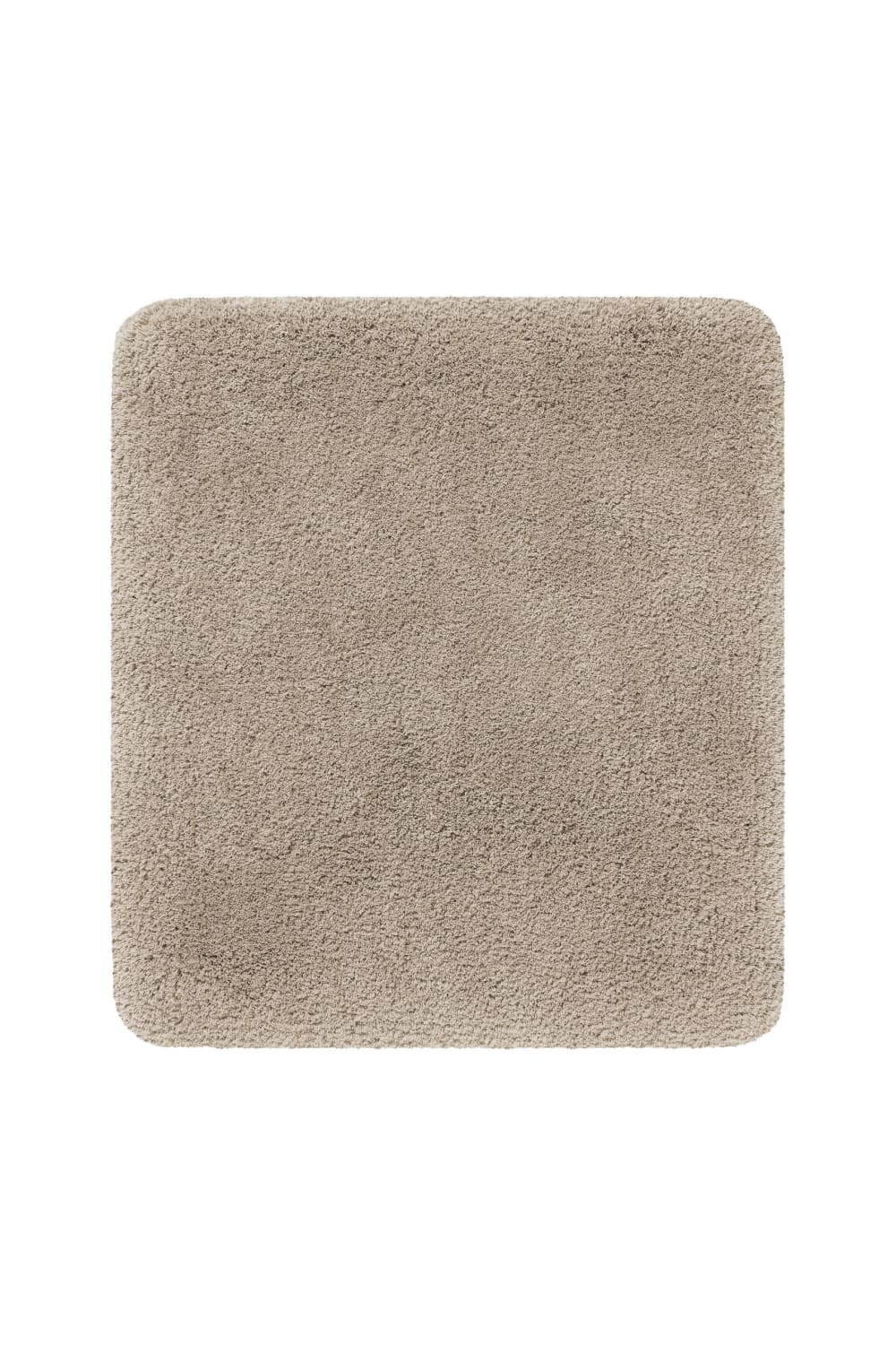 Tapis de bain uni en polyester taupe clair 55x65 Tapis de bain uni en polyester taupe clair 55x65