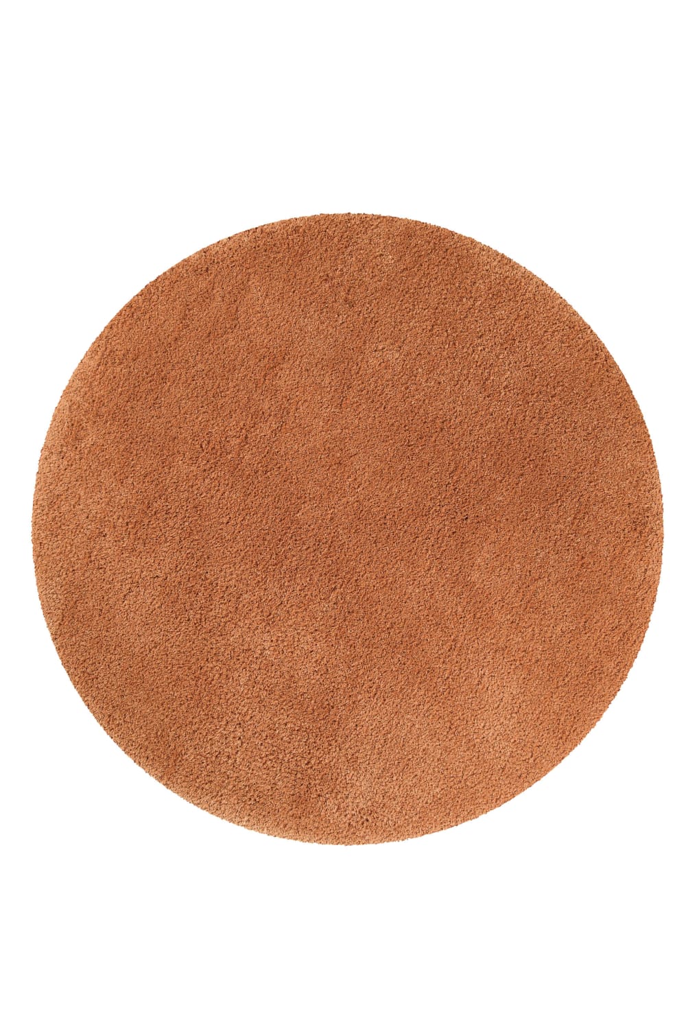 Homie Living Runde Badematte uni aus Polyester terrakotta 90 cm style modern orange Öko-Tex Zertifikat Pes - Polyester