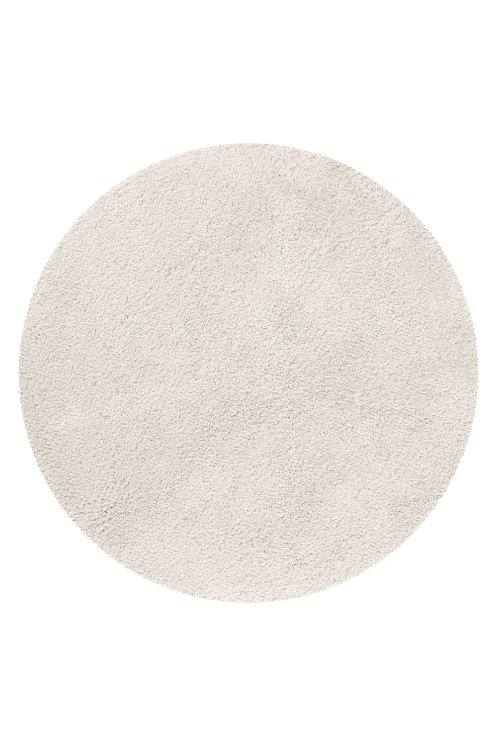 Tapis de bain uni en polyester ivoire 90 cm