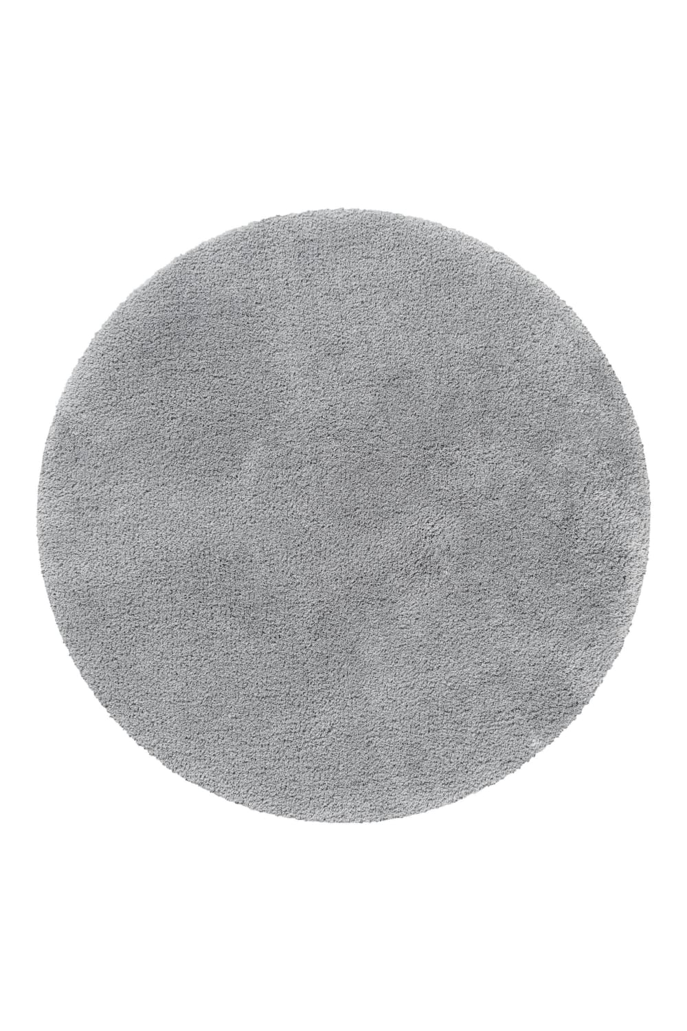 Homie Living Runde Badematte uni aus Polyester grau 90 cm style modern Öko-Tex Zertifikat - Pes - Polyester