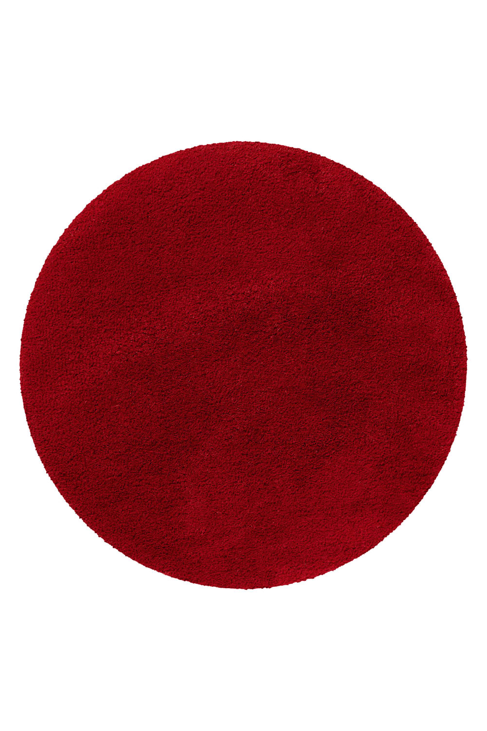 Homie Living Runde Badematte uni aus Polyester intensivrot 90 cm style modern Öko-Tex Zertifikat - Pes - Polyester