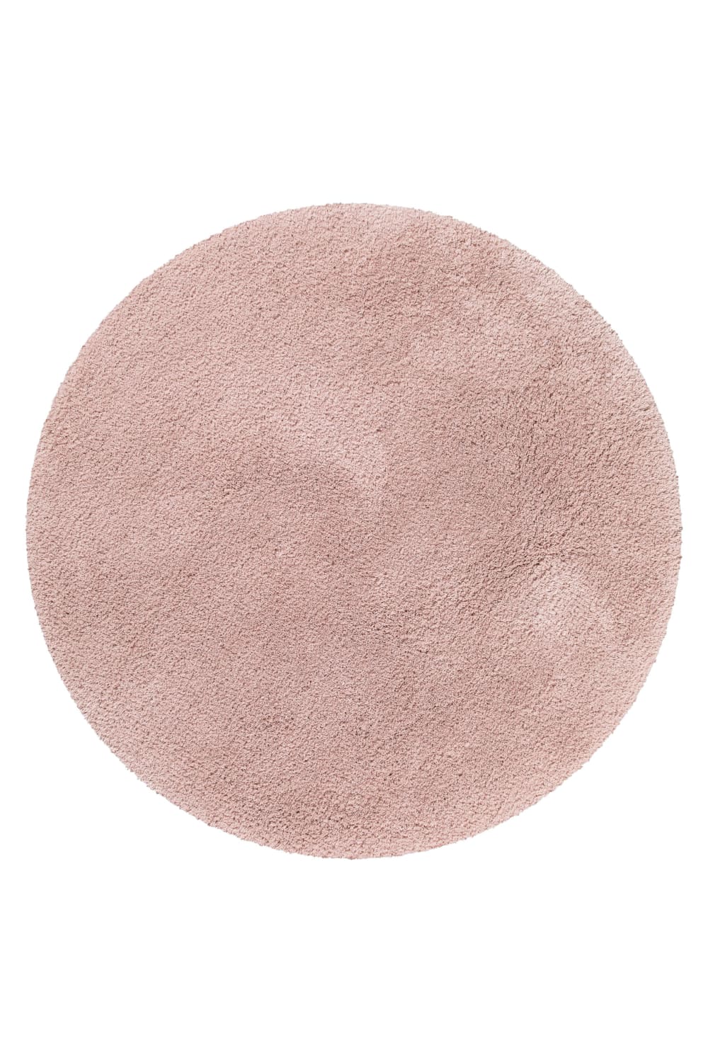 Tapis de bain rond uni - rose