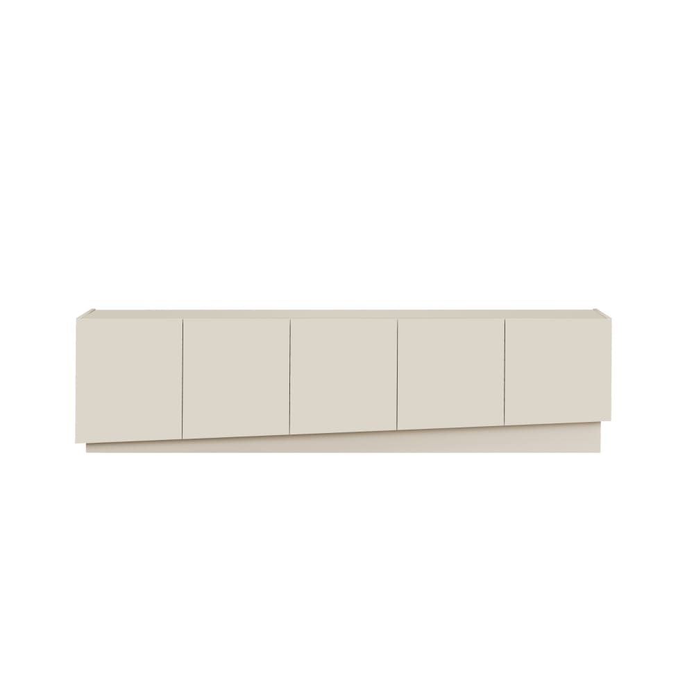 Meuble tv 5 portes 225 cm effet bois cachemire