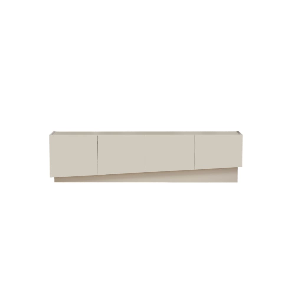 Meuble tv 4 portes 180 cm effet bois cachemire