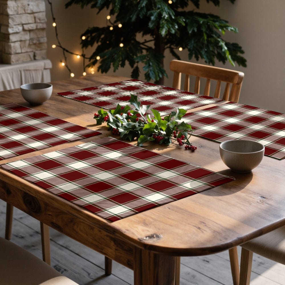 Fleckenabweisende Tischset (x4) rot 35x50 cm - Maisons Du Monde