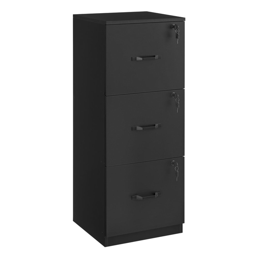 Armoire de bureau avec 3 tiroirs verrouillables pour formats a4 noir