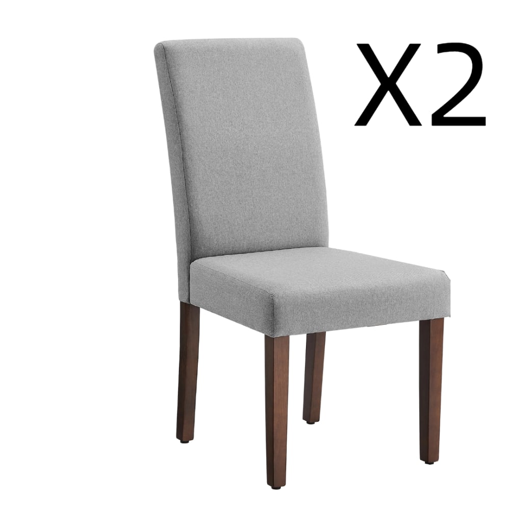 lot 2 chaises salle - gris