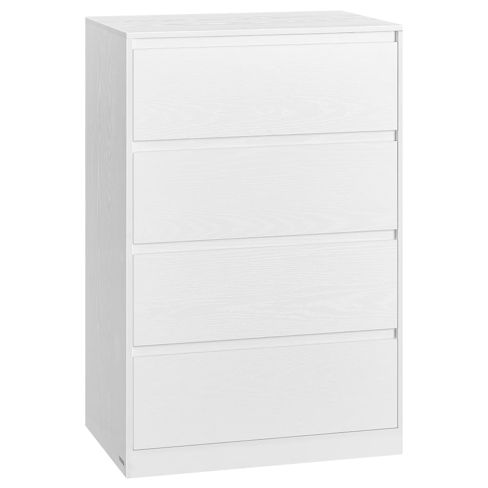 Commode chambre 4 tiroirs 40 x 60 x 97,4 cm style moderne blanc