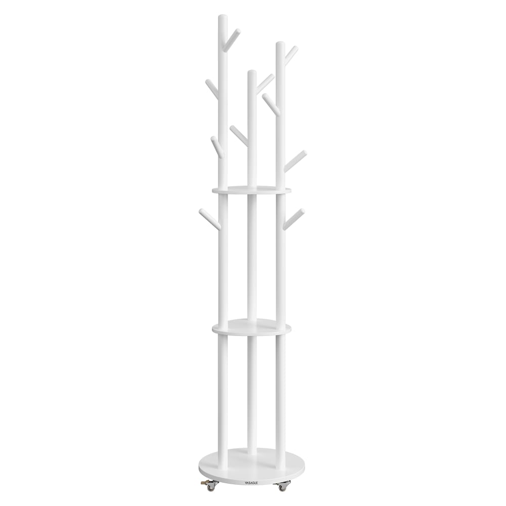 Portemanteau avec 11 crochets et 3 étagères mobile blanc nuage