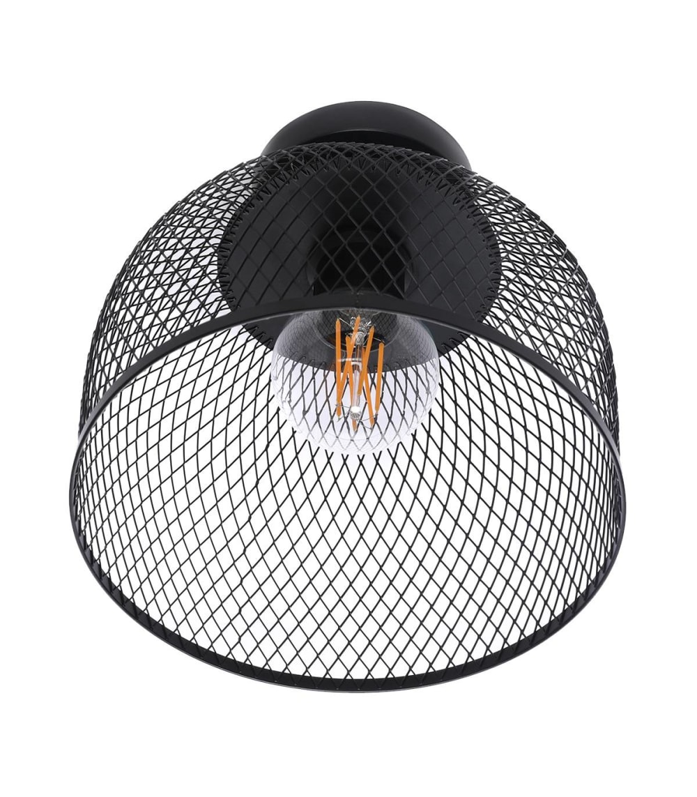 Plafonnier en métal noir, d.25 cm — vue 4
