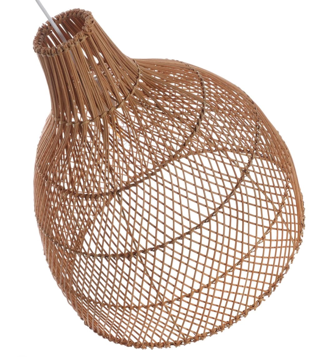 Suspension en rotin marron, d.45 cm — vue 4