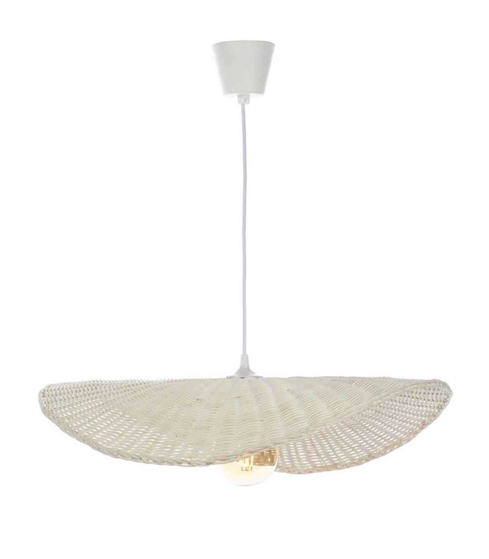 Suspension en rotin blanc, d.58 cm — vue 3
