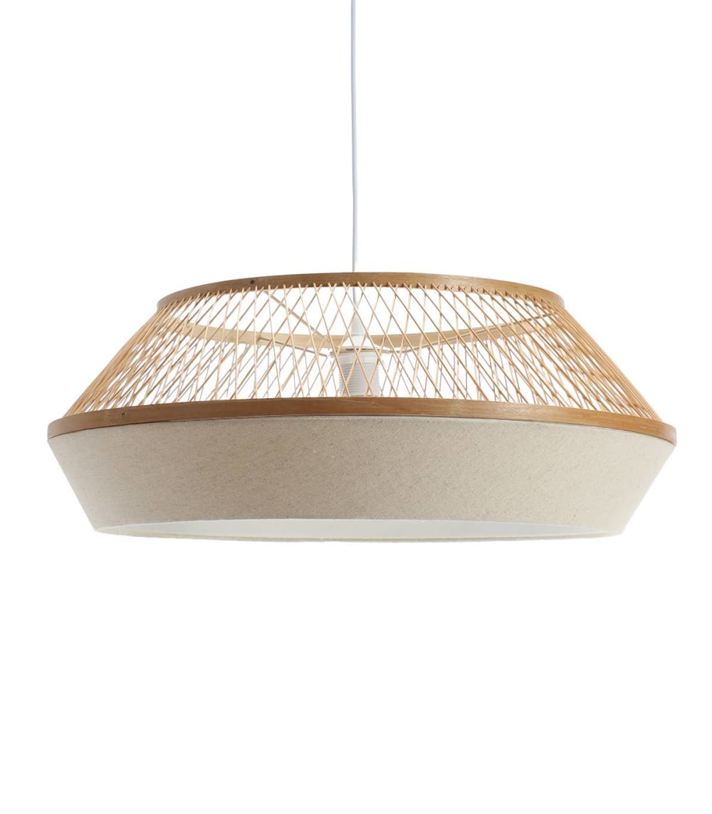 Suspension en rotin naturel, d.58 cm