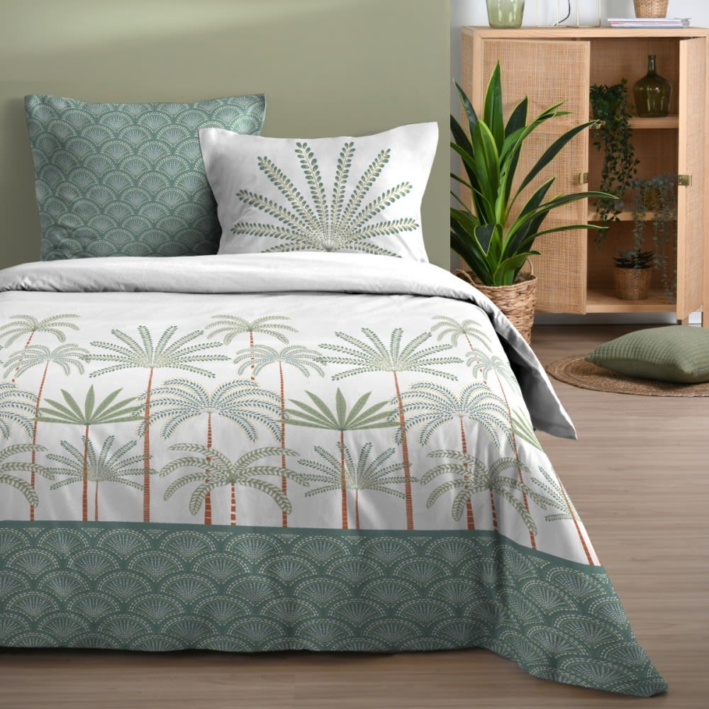 Parure de couette 100% coton 57 fils imprimée 240x220cm 2 taies