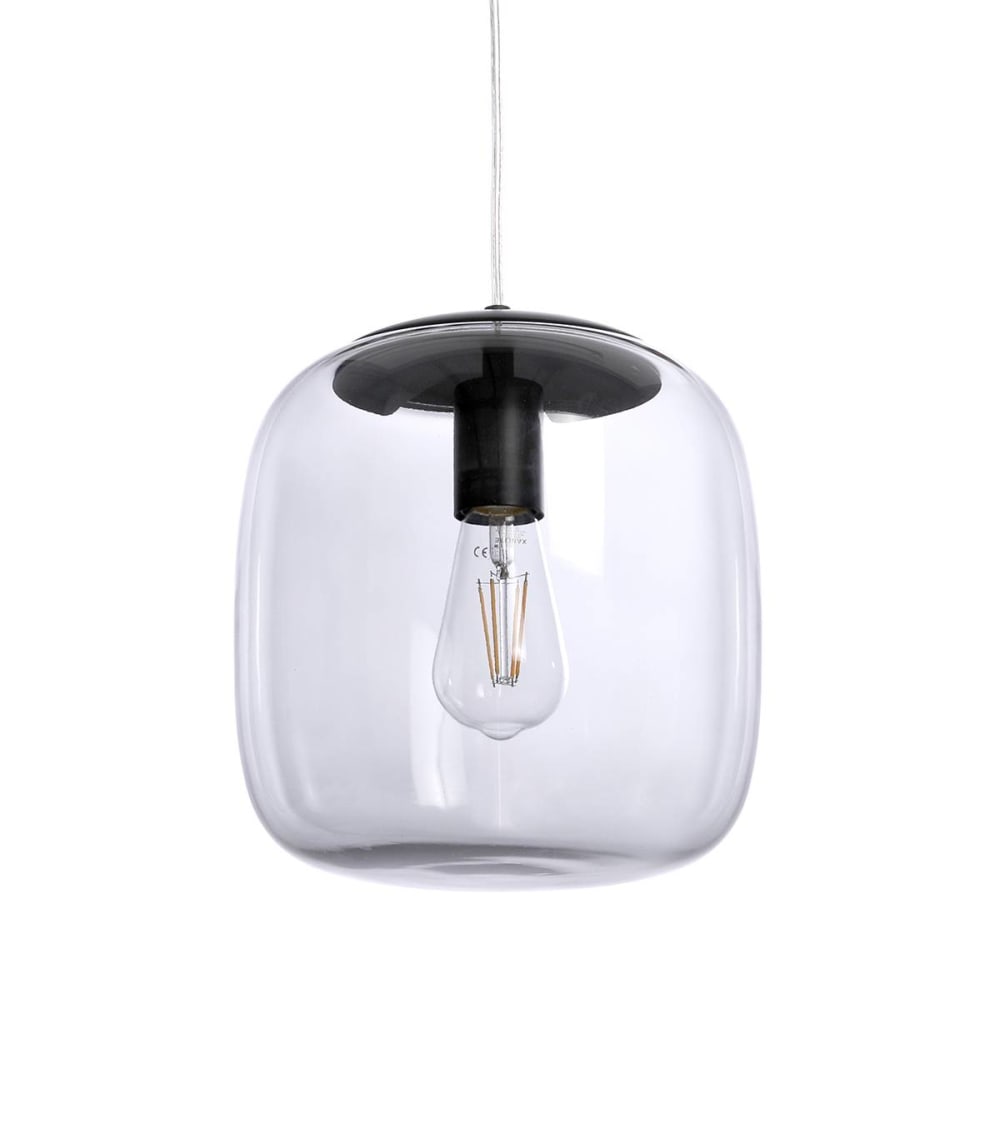 Suspension en verre transparent, d.25 cm